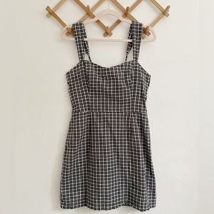 Abercrombie & Fitch Plaid Cotton Sleeveless Mini Dress in M